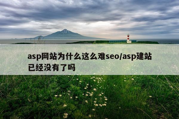asp网站为什么这么难seo/asp建站已经没有了吗