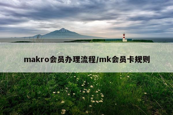 makro会员办理流程/mk会员卡规则