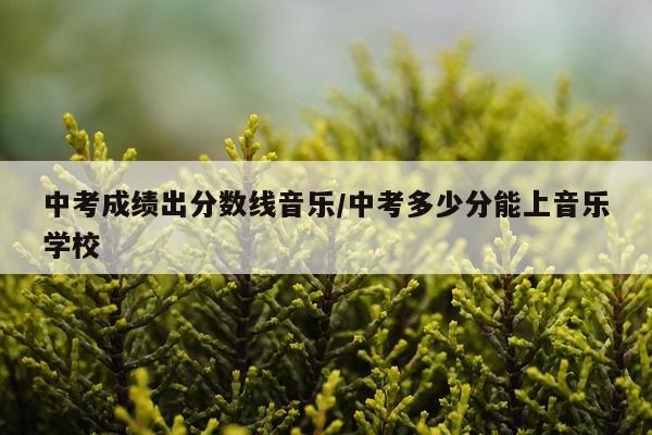 中考成绩出分数线音乐/中考多少分能上音乐学校