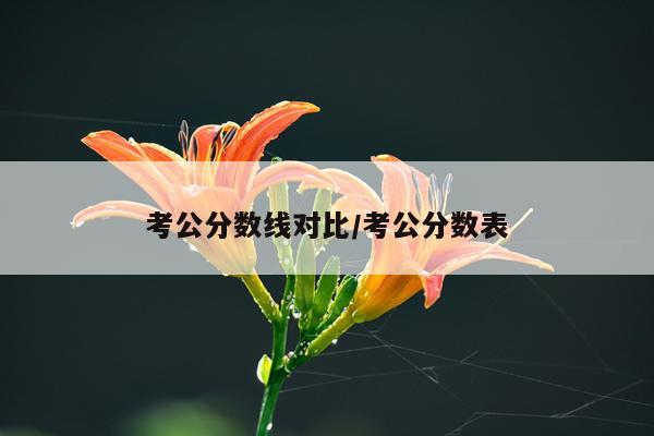 考公分数线对比/考公分数表