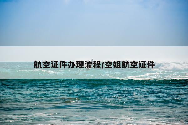 航空证件办理流程/空姐航空证件