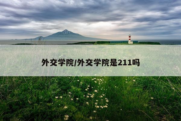 外交学院/外交学院是211吗