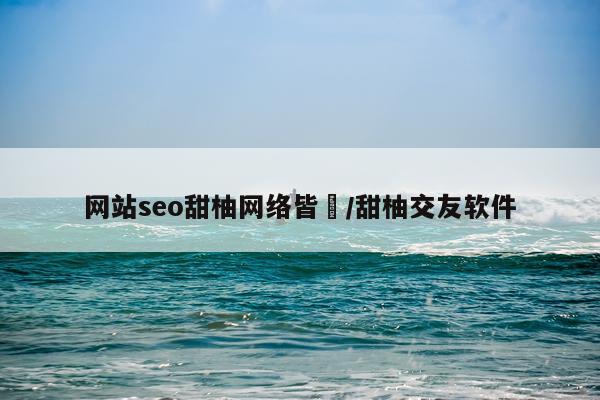网站seo甜柚网络皆暀/甜柚交友软件
