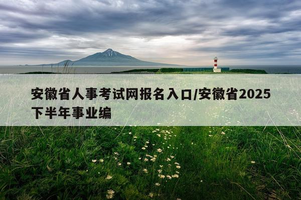安徽省人事考试网报名入口/安徽省2025下半年事业编