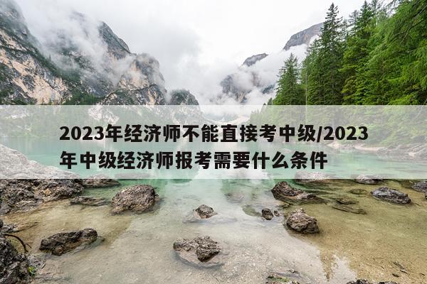 2023年经济师不能直接考中级/2023年中级经济师报考需要什么条件