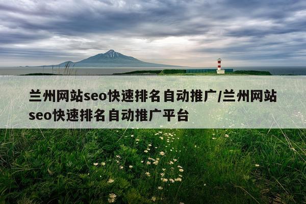 兰州网站seo快速排名自动推广/兰州网站seo快速排名自动推广平台