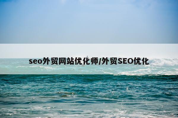 seo外贸网站优化师/外贸SEO优化
