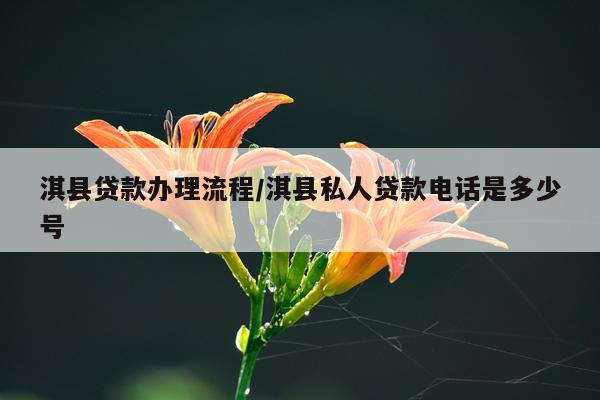 淇县贷款办理流程/淇县私人贷款电话是多少号