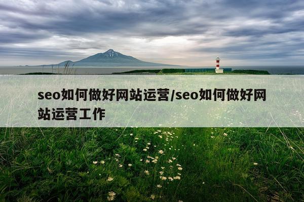 seo如何做好网站运营/seo如何做好网站运营工作
