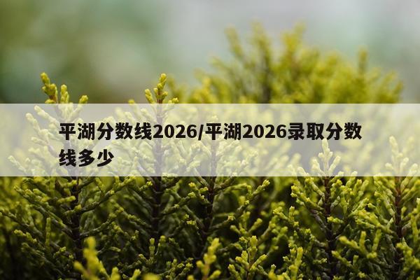 平湖分数线2026/平湖2026录取分数线多少