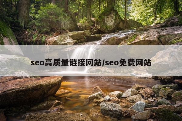seo高质量链接网站/seo免费网站