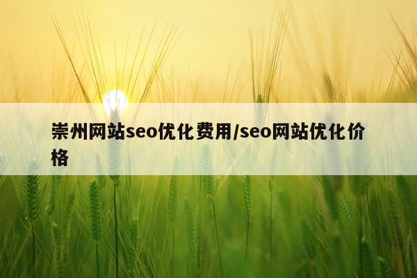 崇州网站seo优化费用/seo网站优化价格