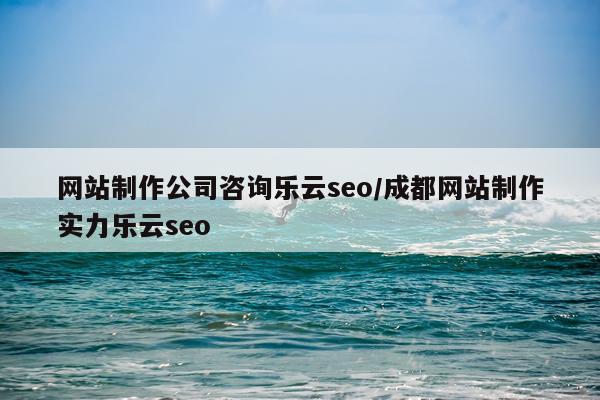 网站制作公司咨询乐云seo/成都网站制作实力乐云seo