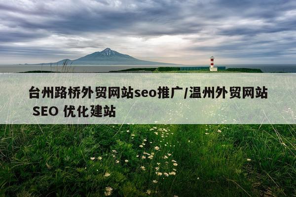 台州路桥外贸网站seo推广/温州外贸网站 SEO 优化建站