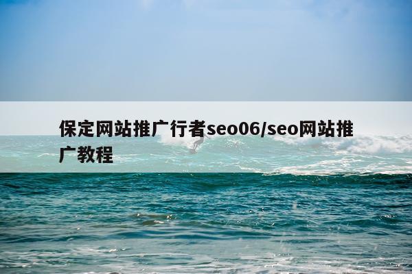 保定网站推广行者seo06/seo网站推广教程
