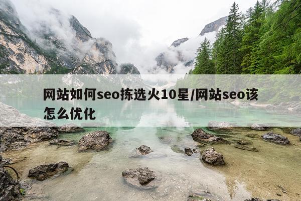 网站如何seo拣选火10星/网站seo该怎么优化