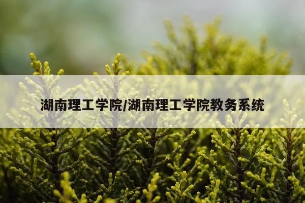 湖南理工学院/湖南理工学院教务系统