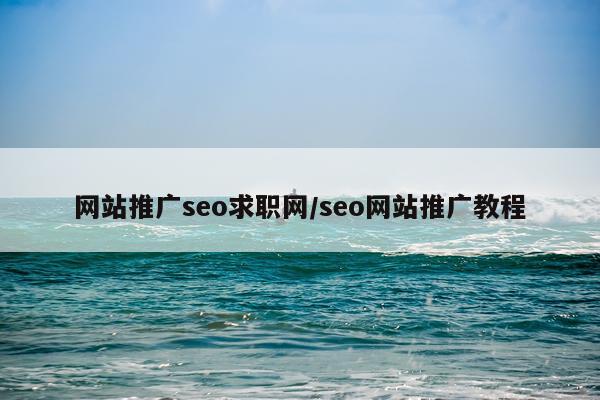 网站推广seo求职网/seo网站推广教程