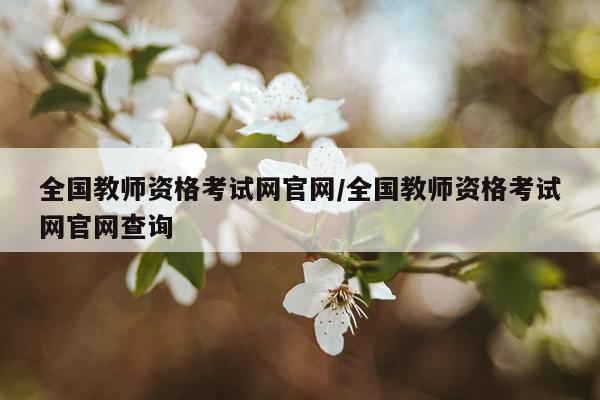 全国教师资格考试网官网/全国教师资格考试网官网查询