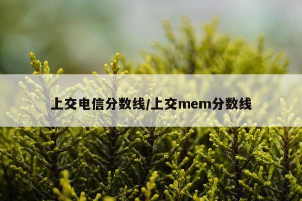上交电信分数线/上交mem分数线