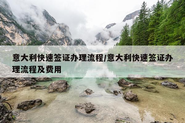 意大利快速签证办理流程/意大利快速签证办理流程及费用