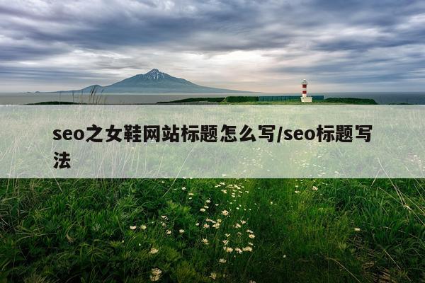 seo之女鞋网站标题怎么写/seo标题写法