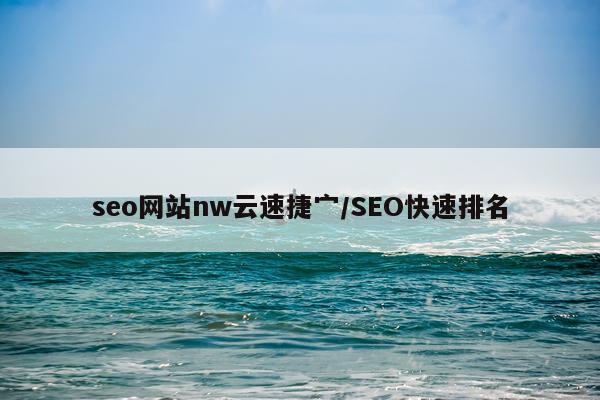 seo网站nw云速捷宀/SEO快速排名