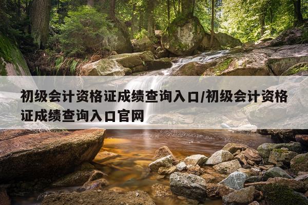 初级会计资格证成绩查询入口/初级会计资格证成绩查询入口官网