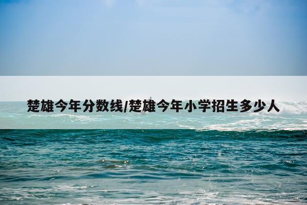 楚雄今年分数线/楚雄今年小学招生多少人