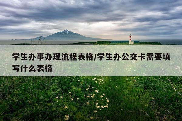 学生办事办理流程表格/学生办公交卡需要填写什么表格