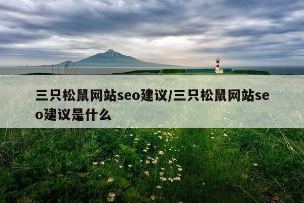 三只松鼠网站seo建议/三只松鼠网站seo建议是什么