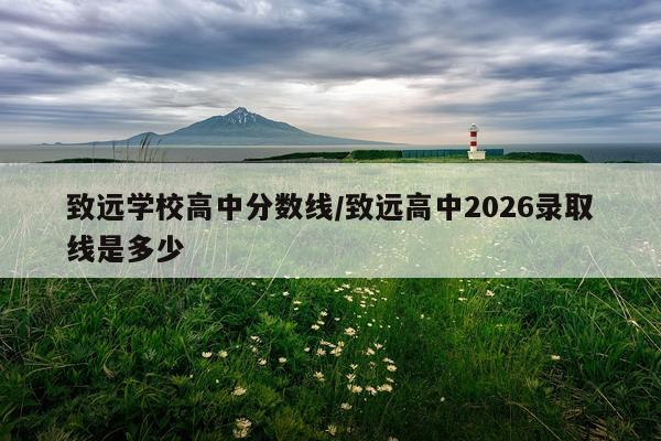 致远学校高中分数线/致远高中2026录取线是多少