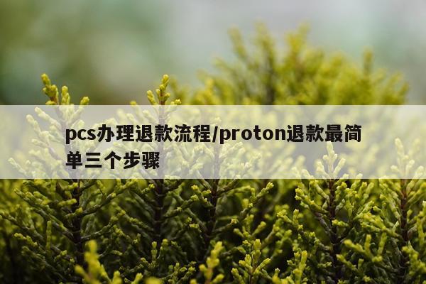 pcs办理退款流程/proton退款最简单三个步骤