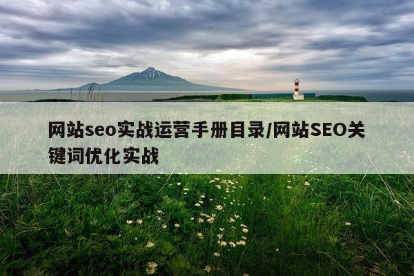 网站seo实战运营手册目录/网站SEO关键词优化实战