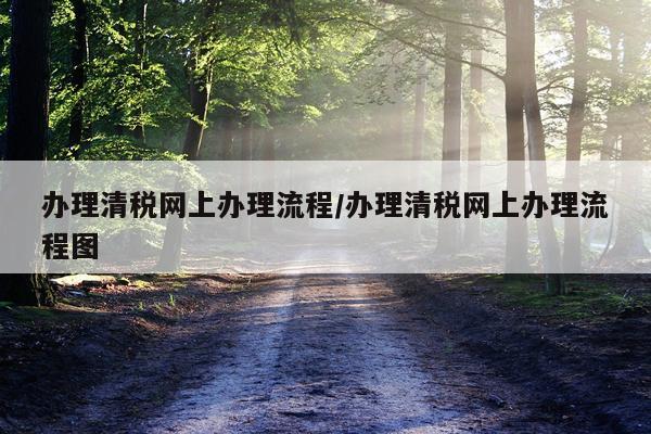办理清税网上办理流程/办理清税网上办理流程图