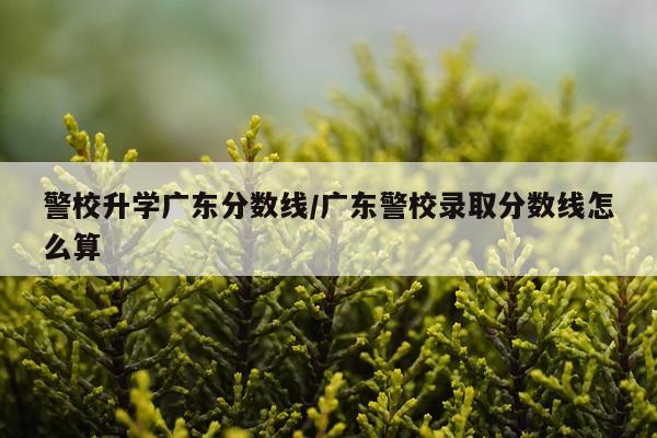 警校升学广东分数线/广东警校录取分数线怎么算