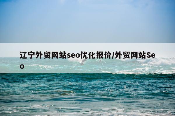 辽宁外贸网站seo优化报价/外贸网站Seo