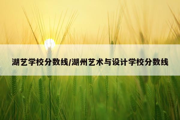 湖艺学校分数线/湖州艺术与设计学校分数线