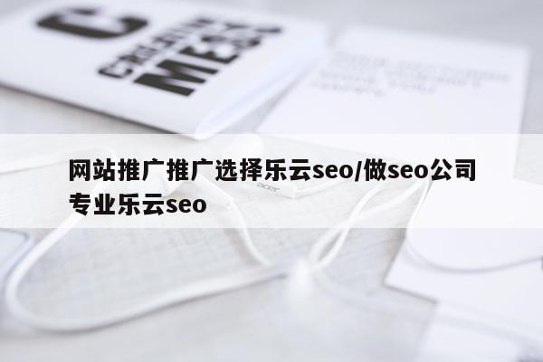 网站推广推广选择乐云seo/做seo公司专业乐云seo