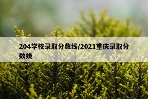 204学校录取分数线/2021重庆录取分数线