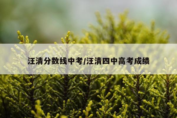 汪清分数线中考/汪清四中高考成绩