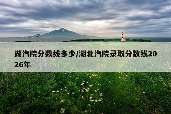 湖汽院分数线多少/湖北汽院录取分数线2026年