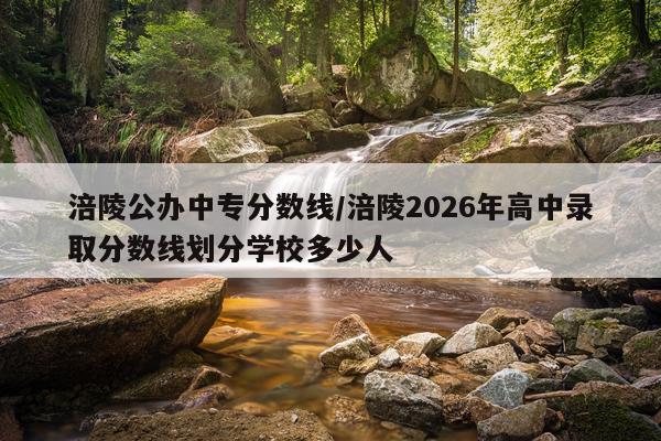 涪陵公办中专分数线/涪陵2026年高中录取分数线划分学校多少人