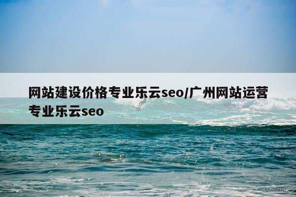 网站建设价格专业乐云seo/广州网站运营专业乐云seo