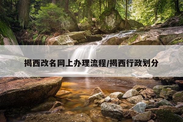 揭西改名网上办理流程/揭西行政划分