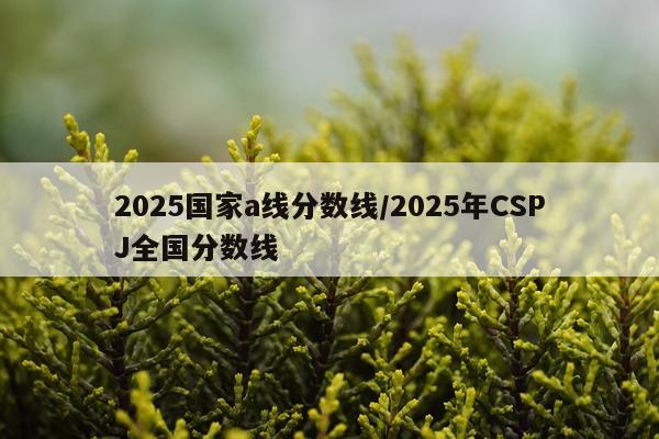 2025国家a线分数线/2025年CSPJ全国分数线
