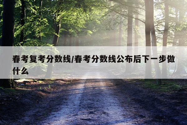 春考复考分数线/春考分数线公布后下一步做什么