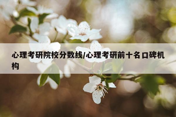 心理考研院校分数线/心理考研前十名口碑机构