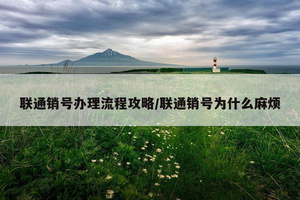 联通销号办理流程攻略/联通销号为什么麻烦