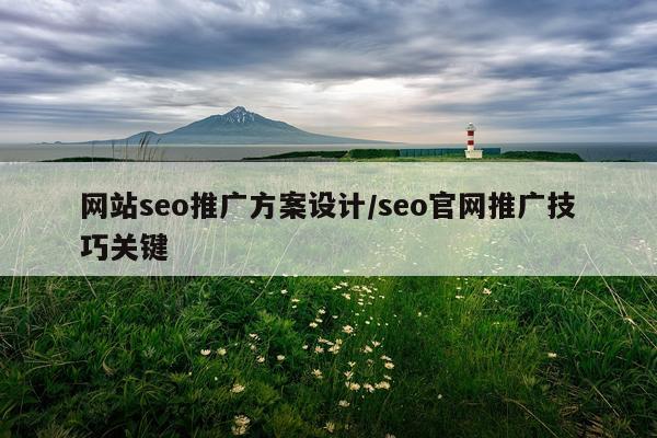 网站seo推广方案设计/seo官网推广技巧关键